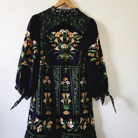 Unworn Farm Rio Floral Arch Linen Blend Dress - Picture 10 of 13